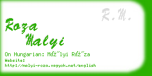 roza malyi business card